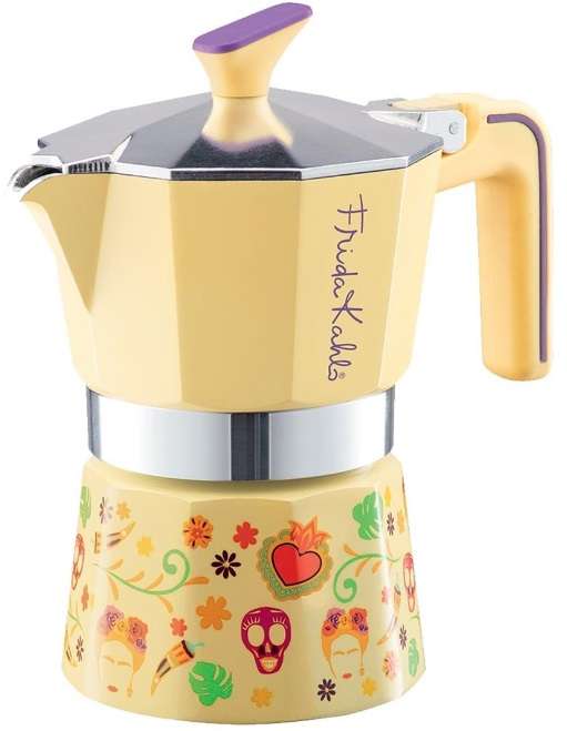 Pedrini Frida Kahlo 6-Cup Coffee Maker - Yellow (02CF142Y)
