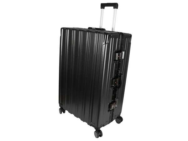 Trunk Check-In Luggage Bag, 28-inch - metallic black (BAG179B-28)