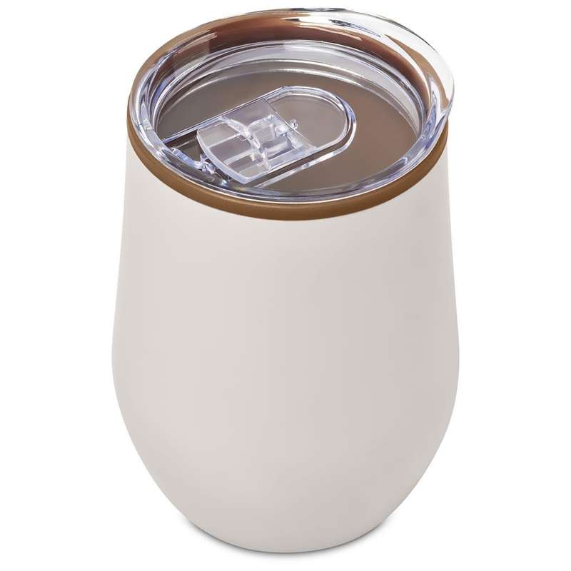 Serendipio Ovolo Stainless Steel/Plastic Double-Wall Tumbler, 350ml - cream (SD-300)