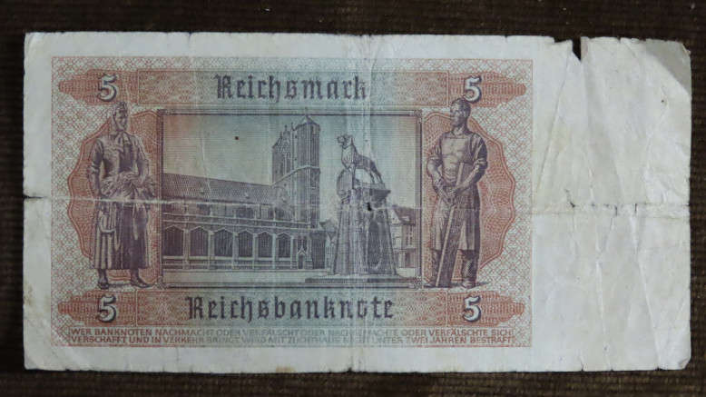 Germany - 5 Mark, 1942, p-186 WWII Issue