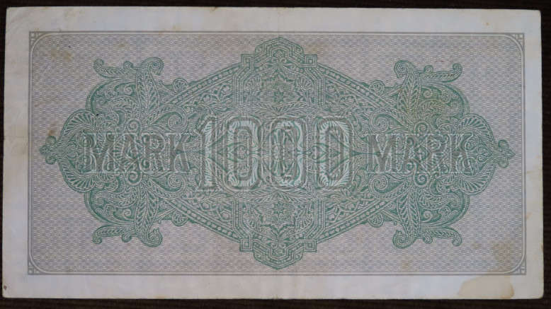 Germany - 1000 Mark, 1922, p-76c , Greek Watermark