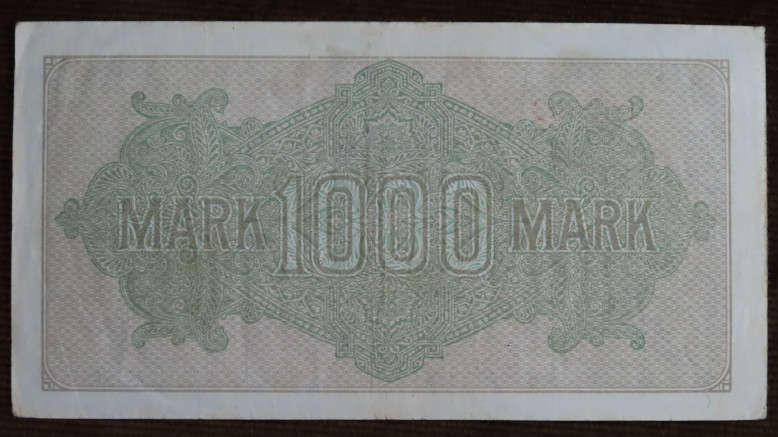 Germany - 1000 Mark, 1922, p-76g , Wavy Lines Watermark