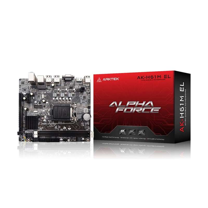 Arktek Intel H61 Intel Socket LGA1155 Micro-ATX Motherboard