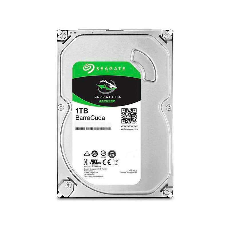 1TB Seagate 3.5" BarraCuda 7200RPM SATA 6Gb/s 256MB Cache Internal Hard Drive