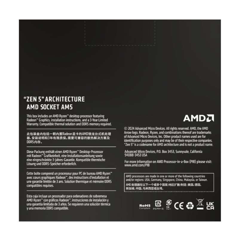 AMD Ryzen 5 9600X AM5 6-Core 3.9GHz Gaming Processor