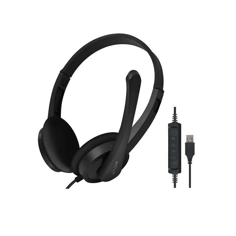 Astrum HU640 Wired USB Mic On-Ear Wire Headset
