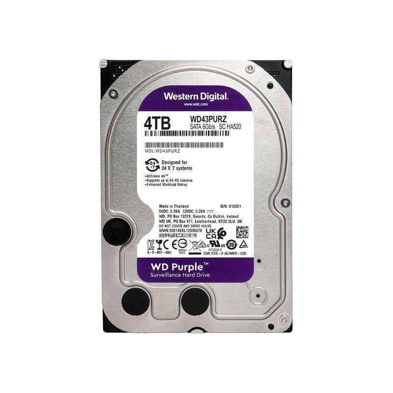 3.5" 4TB Western-Digital Purple Pro Internal Hard Drive