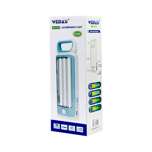 Weidasi Led Emergency Rechargeable Light with brightness and toggle to adjust number of lamps used.