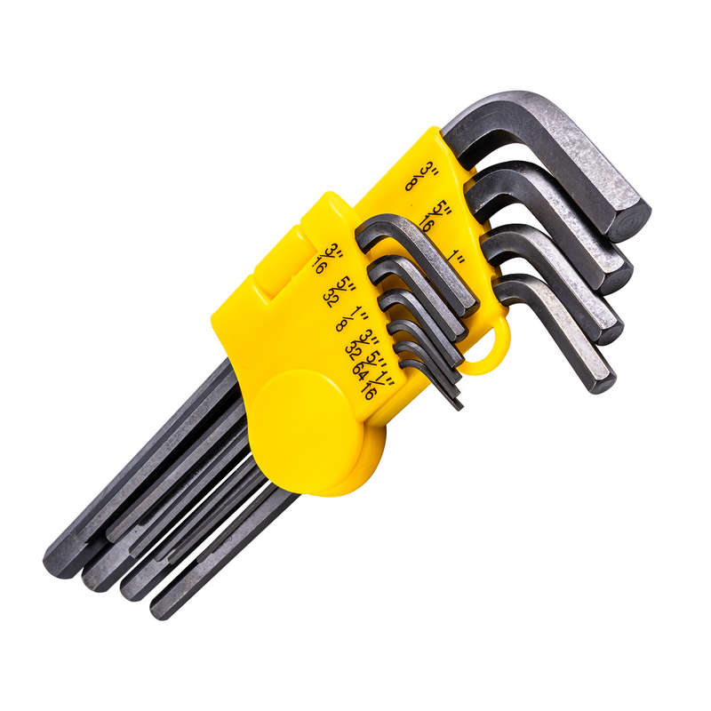 10Pc Hex L-Wrench  Set Imperial 1/16,5/64, 3/32,1/8,5/32,3/16,7/32,1/4