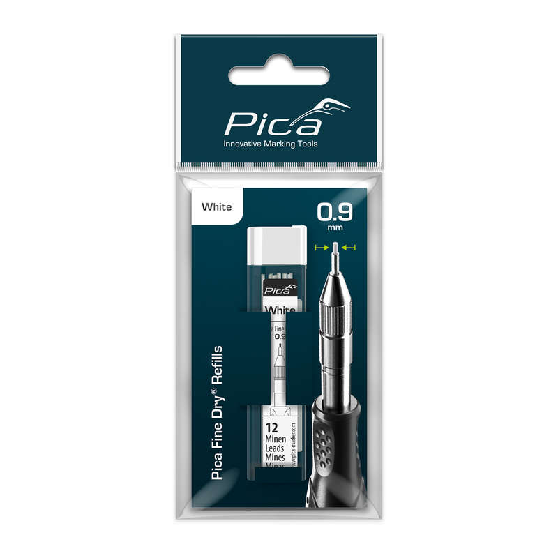 Pica Fine Dry Refill Set White - Blister Version (12)