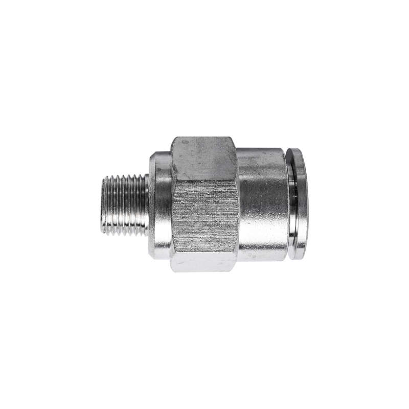 Metal Pu Fitting Straight 12Mm X 1/8" M