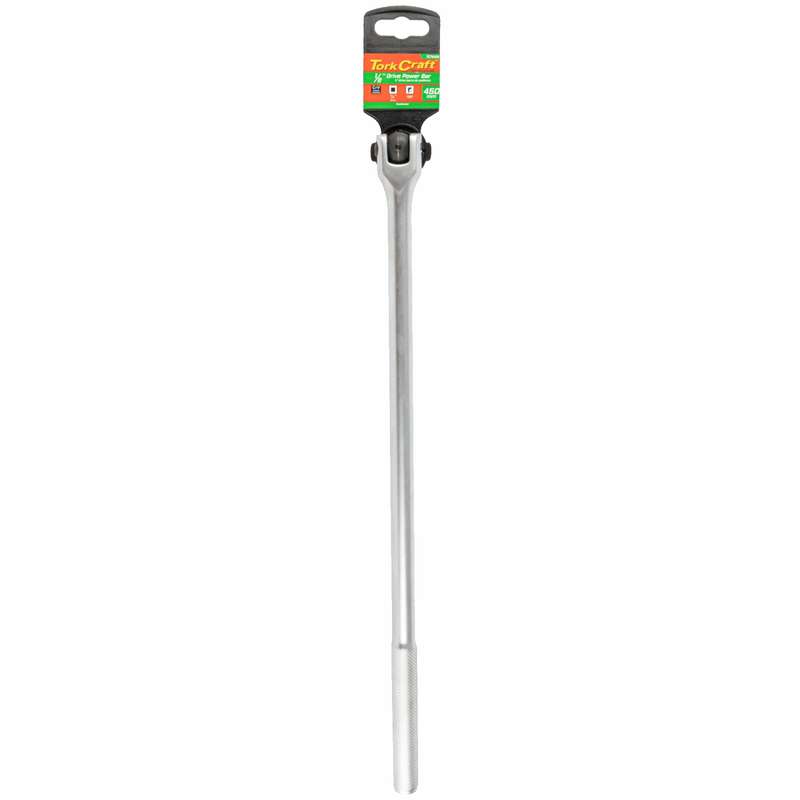Power Bar 1/2" Drive  450Mm Swivel Head  Steel Handle
