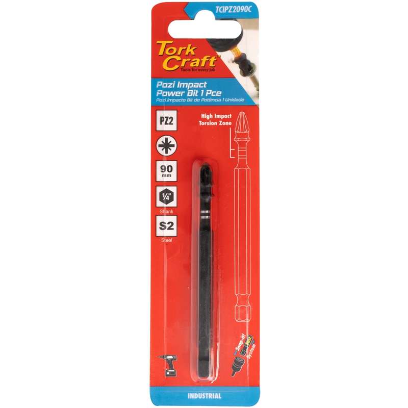 Impact Pz2 X 90Mm Power Bit 1Pc Carded