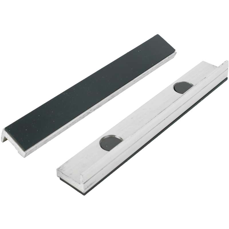 Vice Jaws Magnetic Alum. 200Mm X 32Mm 2Pc Rubber Face