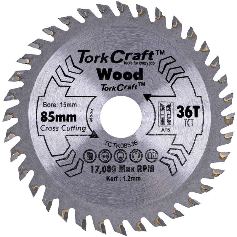 Tct Saw Blade 85Mm X 1.2Mm X 15Mm X 36T Wood Thin Kerf