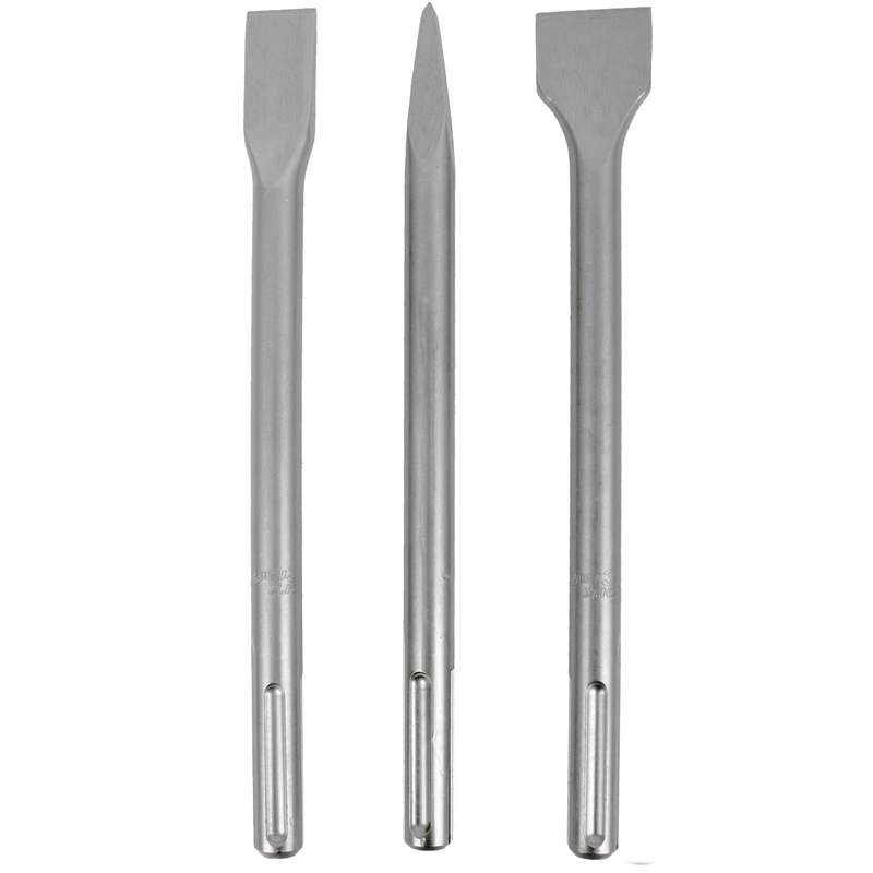 Sds Max Chisel 3Pc Set 18X300Mm Pointed 18X300X25Mm Flat 18X300X40Mm