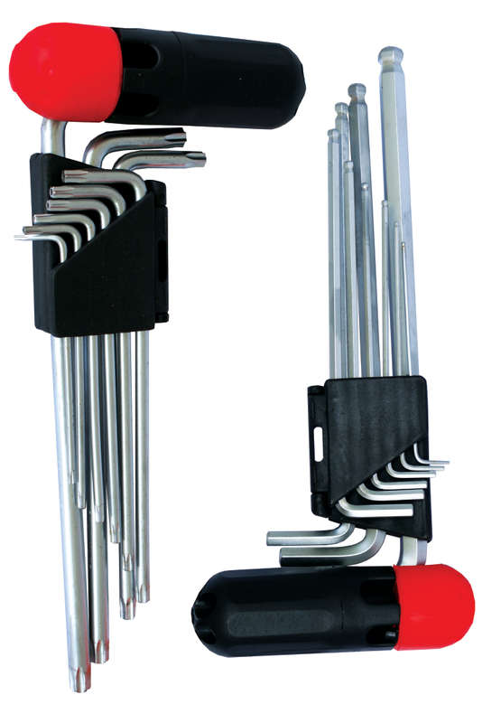 9Pc Allen Key Set Interc. Handle Ball Point Nt2125 C/W Torx Nt2126