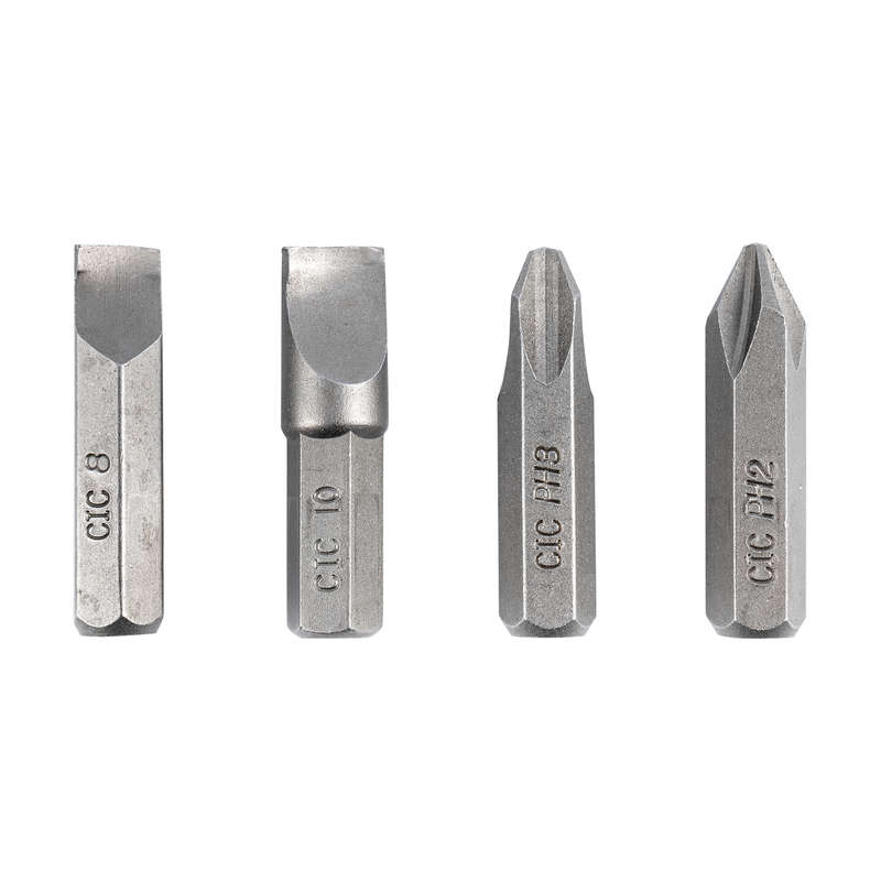 Impact Driver Insert Bits 4Pc 5/16" Ph2/Ph3/Sl8Mm/Sl10Mm