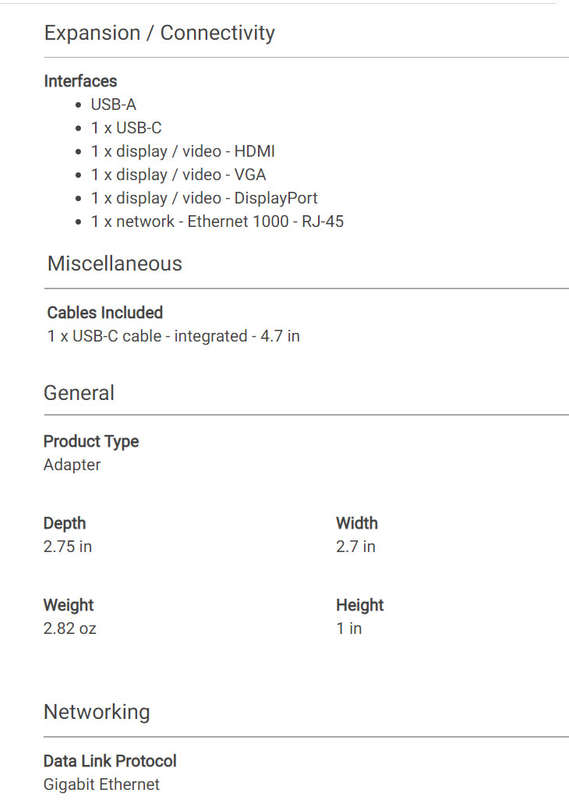 DELL DA300 USB Type-C Mobile Adapter