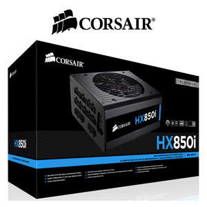 Corsair HXi Series HX850i 80 Plus 850W Platinum Certified High-Performance ATX Power Supply