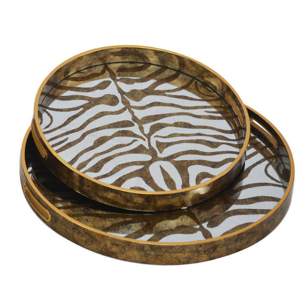 Glass tray mirror zebra S/2