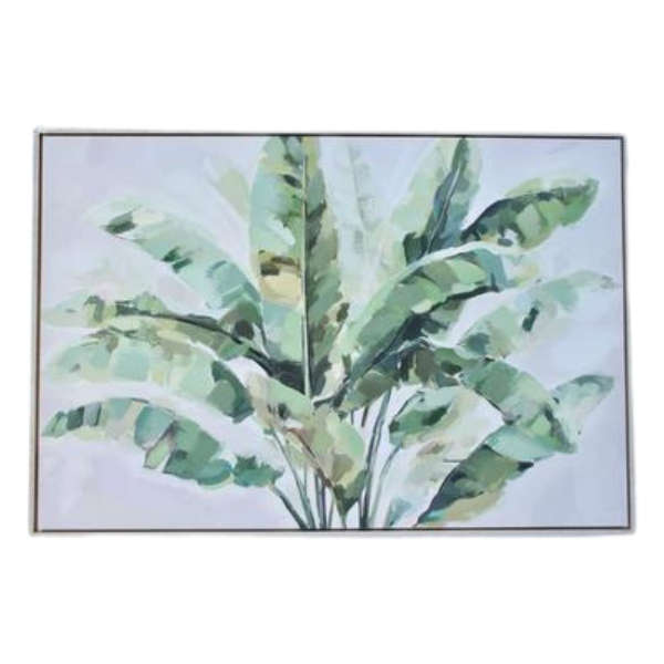 Extra large handpainted banana leaf picture