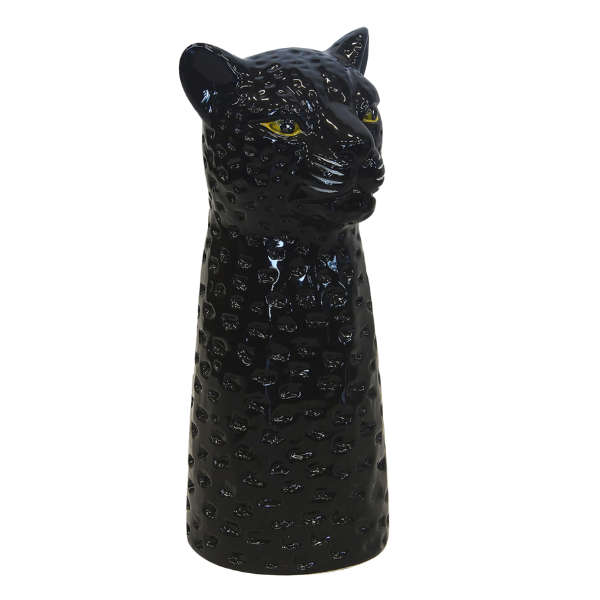 Ceramic panther vase large