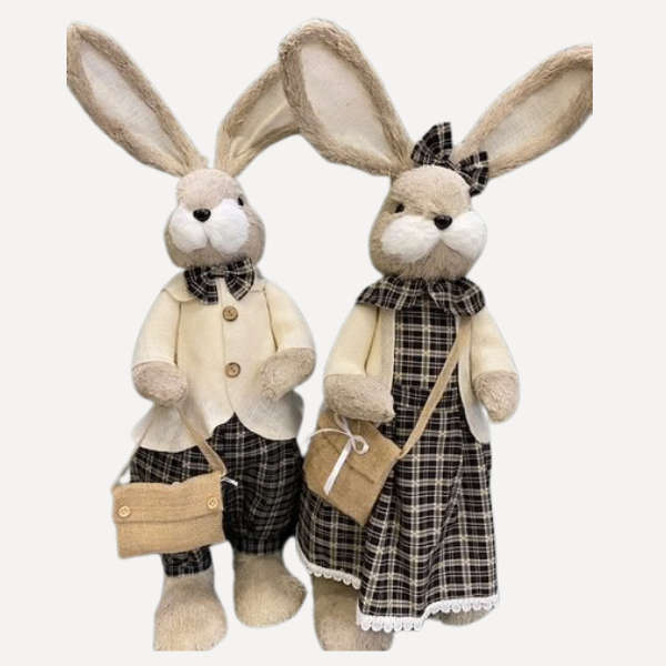 Mr &amp; Mrs XL Check Bunnies