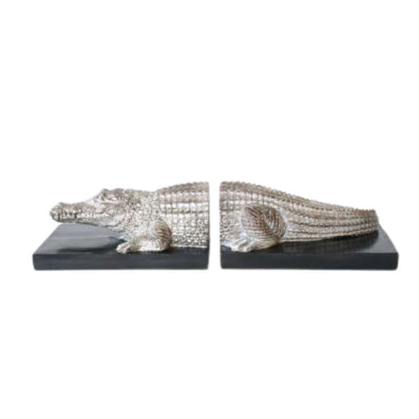 Crocodile bookends