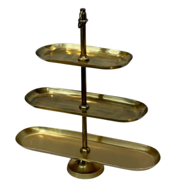 Patisserie 3 tier ritz antique brass