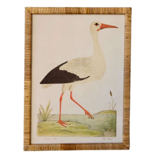 Stork rattan picture frame