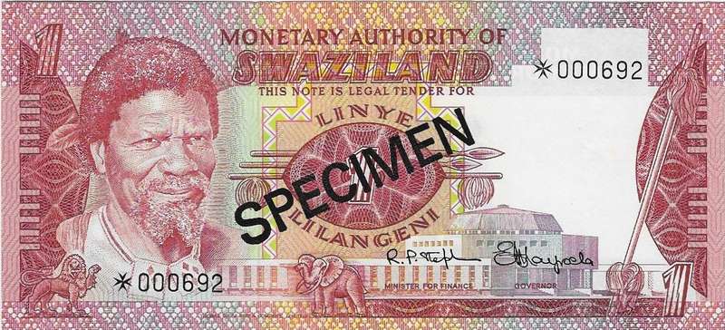 (Item 00794) Swaziland banknotes post 1950