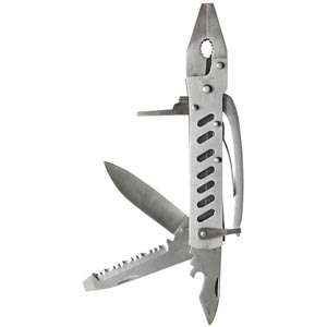 Stainless Steel Multi-Tool comes complete with belt-looped carrying case.