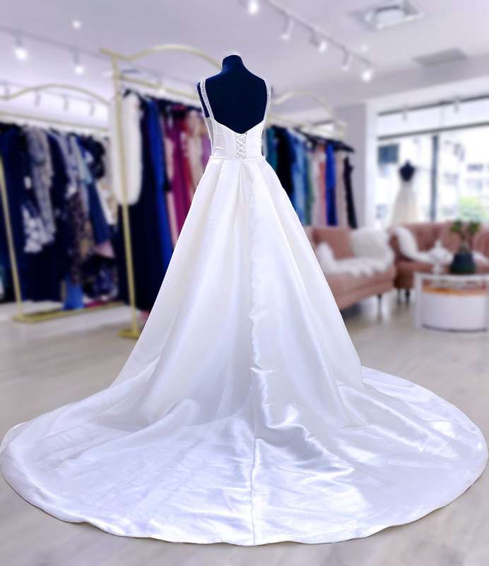 (Rental)Kerry , Two in one mermaid ivory satin wedding dress.