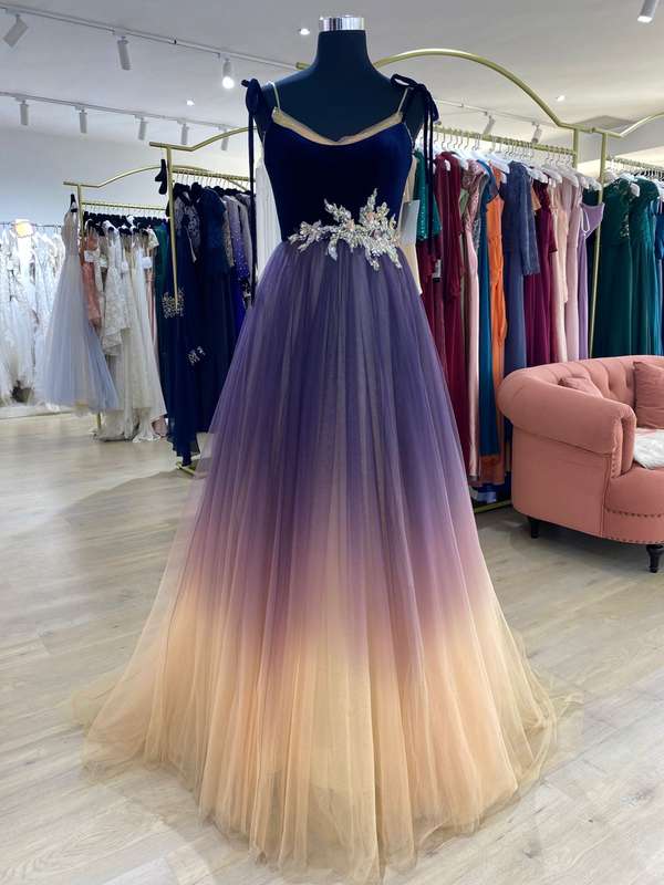 Ombre tulle A-line