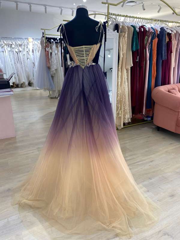 Ombre tulle A-line