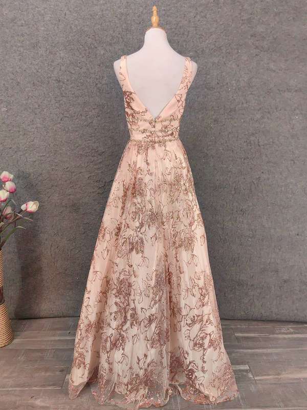 Champagne A-line dress