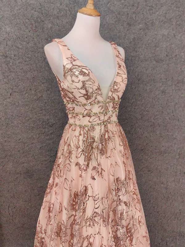 Champagne A-line dress