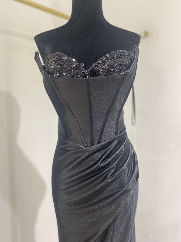 Santin boob-tube mermaid dress-Black