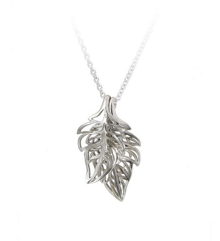 Pierced leaves pendant