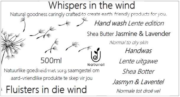 Natural Hand wash Spring Edition Jasmine & Lavender 500ml