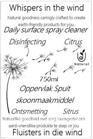 Natural Daily Surface spray cleaner Citrus & Tea Tree 750ml