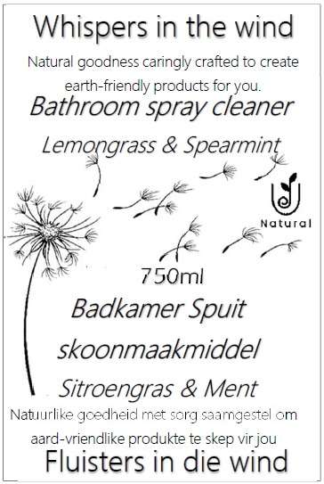 Bathroom Spray Cleaner Lemongrass & Spearmint 750ml