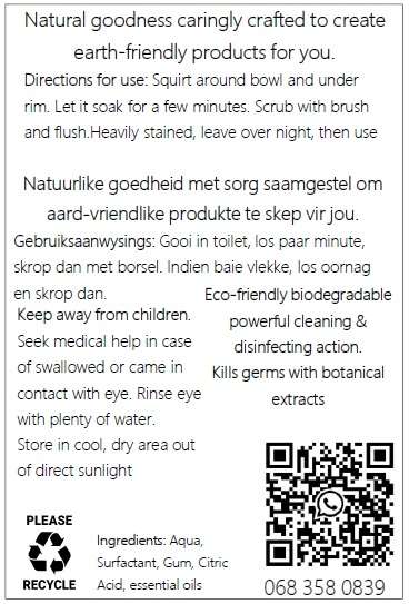 Toilet Cleaner Mint Eucalyptus 750ml