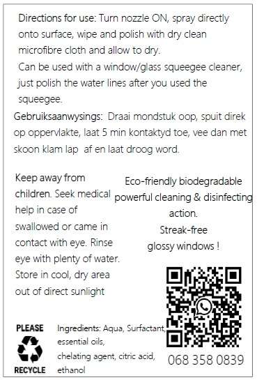 Window & Glass cleaner Mint 750ml