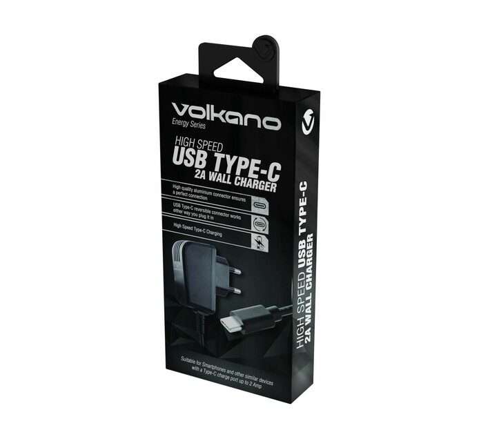 Volkano USB Type C 2A Wall Charger