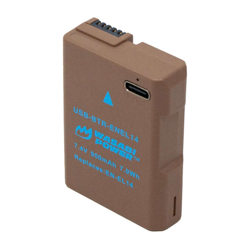 RSI EN-EL14 Replacement Battery with Built-In USB Type-C Charging