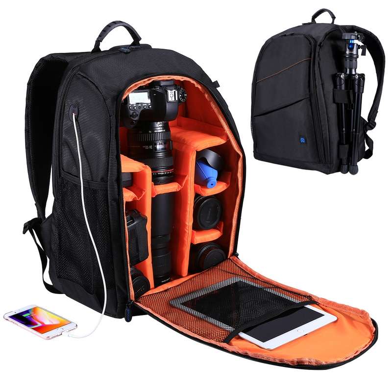 Puluz Outdoor Portable Waterproof Scratch-proof Dual Shoulders Backpack Camera Bag PULUZ-PU5011