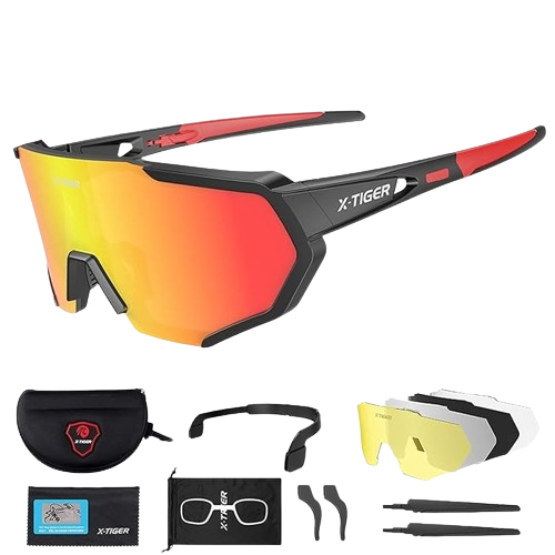 X-TIGER Polarized Sports Sunglasses 3 Interchangeable Lenses