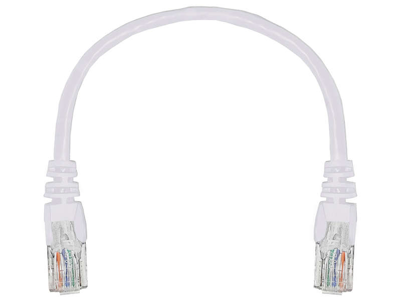 Linkbasic 22cm UTP Cat5e Flylead White